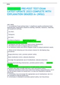 NAHQ CPHQ PRE-POST TEST EXAM  LATEST UPDATE 2023 COMPLETE WITH  EXPLANATION GRADED A+ (WGU)