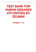 TEST BANK FOR HUMAN DISEASES 8TH EDITION BY ZELMAN