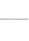 HESI OB PEDS Exam 2023 Test Bank (REVISED).