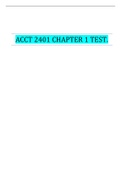 ACCT 2401 CHAPTER 1 PRACTICE TEST.| VERIFIED SOLUTION