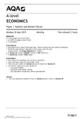      A-level ECONOMICS Paper 1 Markets and Market Failure Mark Scheme