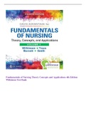 Fundamentals of Nursing Theory Concepts and Applications 4th Edition Wilkinson Test Bank
