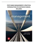 [Test Bank] Management A Practical Introduction 9th Edition by Kinicki, Williams.