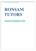 CSL2601 Assignment 2 (Answers) Semester 1 (2023)