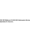 NR 599 Midterm EXAM 2023 Informatics Revised Questions & Answers.