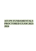 ATI PN FUNDAMENTALS PROCTORED EXAM 2023- 2024
