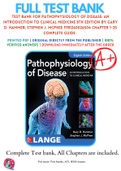 Test Bank For Pathophysiology of Disease: An Introduction to Clinical Medicine 8th Edition By Gary D. Hammer; Stephen J. McPhee 9781260026504 Chapter 1-25 Complete Guide .