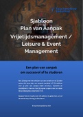 Plan van aanpak: VrijetijdsmanagementLeisure & Events Management | Sjabloon & Voorbeeld | Template