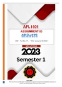 2023 ASSIGNMENENT 3 ANSWERS - AFL 150: Language Through An African Lense 
