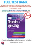 Test Bank For Blueprints Obstetrics & Gynecology 7th Edition By Tamara Callahan 9781975134877 Chapter 1-32 Complete Guide .