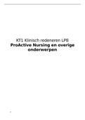 KT1 Klinisch redeneren LP8 - ProActive Nursing en overige onderwerpen