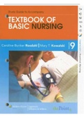 Textbook of Basic Nursing 12th Edition Rosdahl Test Bank 2023