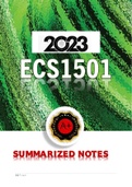 2023 ECS1501 Exam Study Notes: Ace Your Exam with These Comprehensive Study Materials!