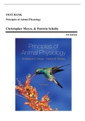 Test Bank - Principles of Animal Physiology, 3rd Edition (Moyes, 2016), Chapter 1-16 | All Chapters