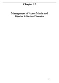 management of acute mania and bipolar affective disorder