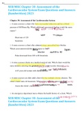 NUR MISC Chapter 30: Assessment of the Cardiovascular System Exam Questions and Answers (handwritten) 2023