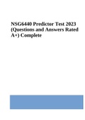 NSG 6440 Predictor Test 2023 (Questions and Answers Rated A+) Complete 