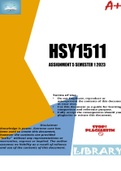 HSY1511 BUNDLE 2023
