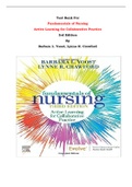 Test Bank For Fundamentals of Nursing Active Learning for Collaborative Practice 3rd Edition By Barbara L. Yoost, Lynne R. Crawford|All Chapters, Complete Q & A, Latest|