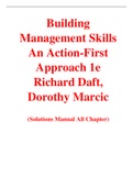 Building Management Skills An Action-First Approach 1e Richard Daft Dorothy Marcic (Solution Manual with Test Bank)	