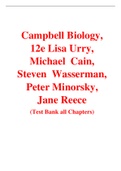 Campbell Biology, 12e Lisa Urry, Michael  Cain, Steven  Wasserman, Peter Minorsky, Jane Reece (Test Bank)