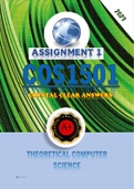 The Geeky Adventure of COS 1501 Assignment 01 - 2023  -S1  - Answers