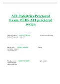 ATI Pediatrics Proctored Exam, PEDS ATI proctored review