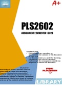 PLS2602 Assignment 2 Semester 1 2023