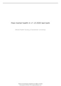Hesi mental health rn v1 v3 2020 test bank