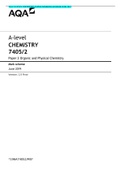 AQA A-LEVEL CHEMISTRY PAPER 2MARKING SCHEME JUNE 2022