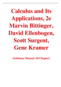 Calculus and Its Applications, 2e Marvin Bittinger, David Ellenbogen, Scott Surgent, Gene Kramer (Solution Manual)