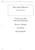 Calculus for the Life Sciences, 1e Marvin Bittinger, Neal Brand, John Quintanilla (Solution Manual)