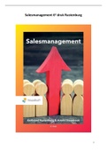 Salesmanagement samenvatting Rustenburg 6e druk hoofdstuk 1 tot en met 6