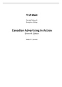 Canadian Advertising in Action, 11e Keith J. Tuckwell (Test Bank)