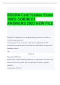 SOCRA Certification Exam 100% CORRECT  ANSWERS 2023 NEW FILE