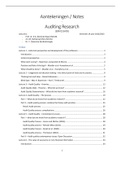 Notes Auditing Research (EBM155A05) 2022-2023