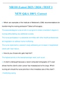 NR110 (Latest 2023 / 2024 ) TEST 1 NEW Q&A 100% Correct