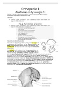 Samenvatting orthopedie 1: anatomie-fysiologie 2: Heup