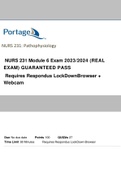 NURS 231 Module 6 Exam 2023/2024 (REAL EXAM) GUARANTEED PASS  Requires Respondus LockDown Browser + Webcam