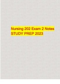 Nursing 202 Exam 2 Notes STUDY PREP 2023