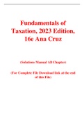 Fundamentals of Taxation, 2023 Edition, 16e Ana Cruz (Solution Manual)