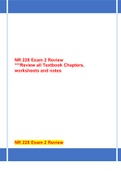 NR 228 Exam 2 Review all Textbook Chapters, worksheets and notes. Download To Score A