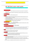 NR 599 final exam study guide exam elaborations