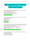 RN Comprehensive Predictor 2019 Form B and C