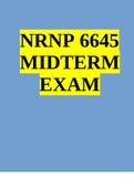 NRNP 6645 Midterm Exam