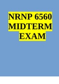 NRNP 6560 Midterm Exam