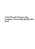 CYB-210 week 6 Project One: Computer Networking Modification Brief
