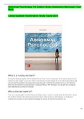 Abnormal Psychology 7th Edition Nolen-Hoeksema Marroquin Test Bank Latest Updated Examination Study Guide 2023