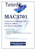 MAC3701 Assignment 2 Semester 1 2023 (786045)
