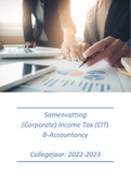 Samenvatting (Corporate) Income Tax (CIT)